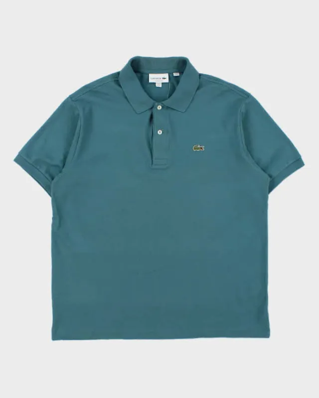 Vintage Lacoste Teal Croc Pique Classic Fit Short Sleeve Polo Shirt - XL made by Lacoste