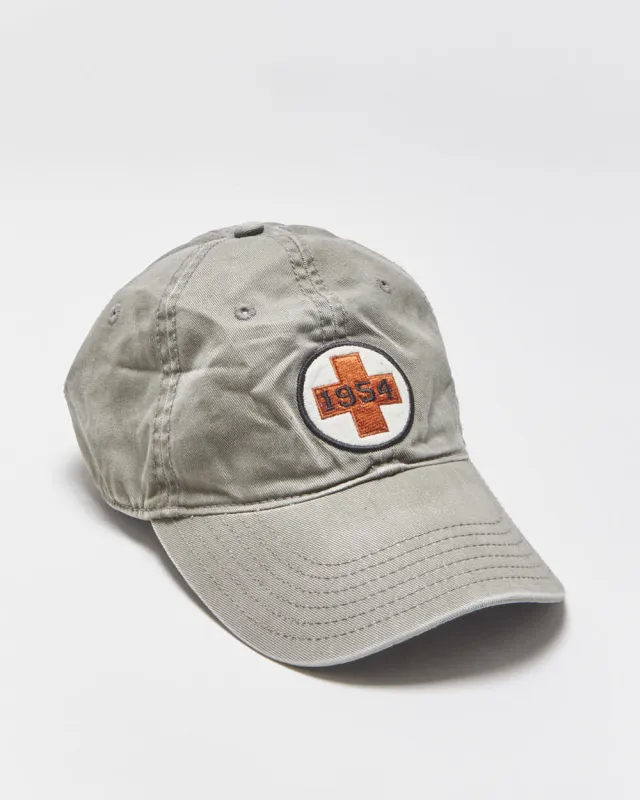 Vintage Fossil Khaki Cross Embroidered Canvas Baseball Cap - OS made by Rokit