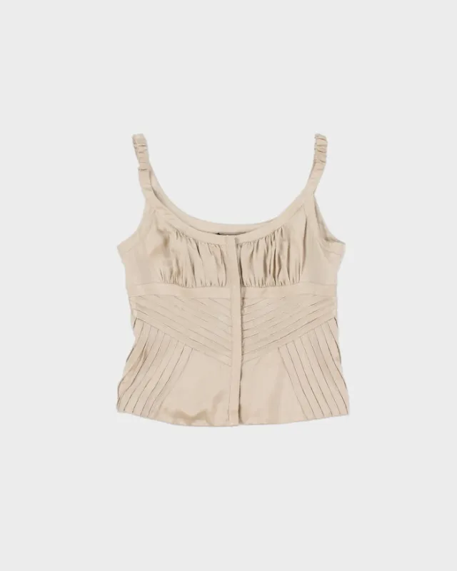 Vintage 1990s Etcetera Silk Hook & Eye Top - M made by Rokit