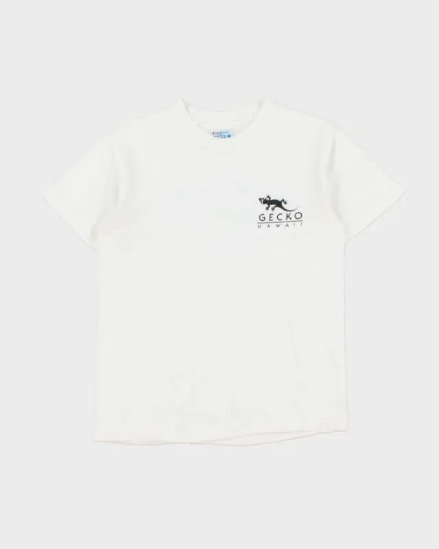 Vintage 1988 Gecko City Surf Shop Hawaii Single Stitch Hanes Beefy-T Made In USA Crewneck T-Shirt - M made by Rokit