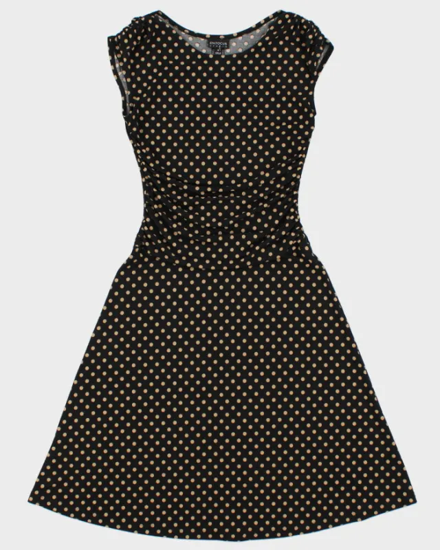 Vintage 2000s En Focus Polka Dot Synched Waist Dress - S made by Rokit