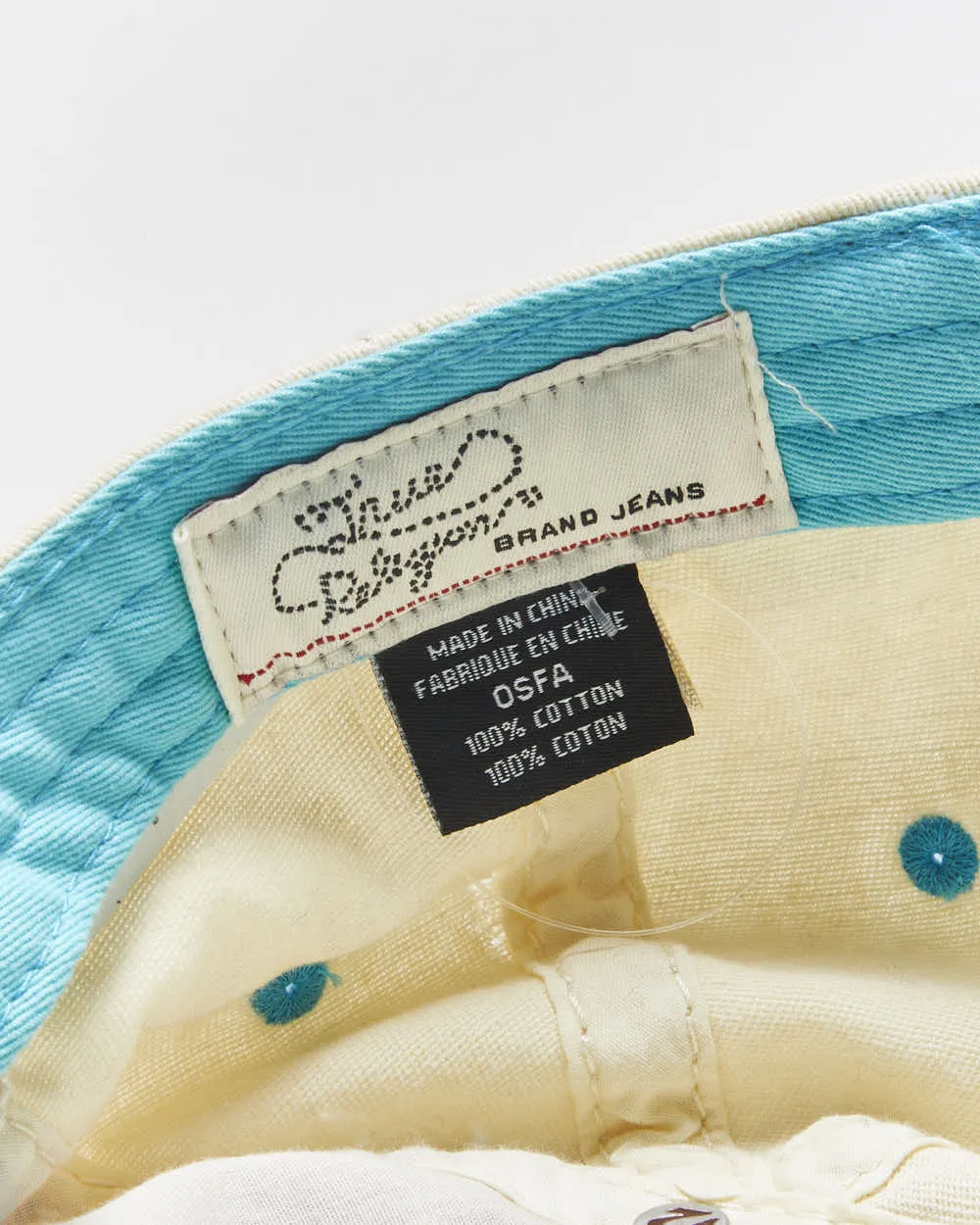 Vintage Y2K 00s True Religion Distressed Contrast Stitch Patch Canvas Baseball Cap - OS sold by Rokit product image thumbnail 4