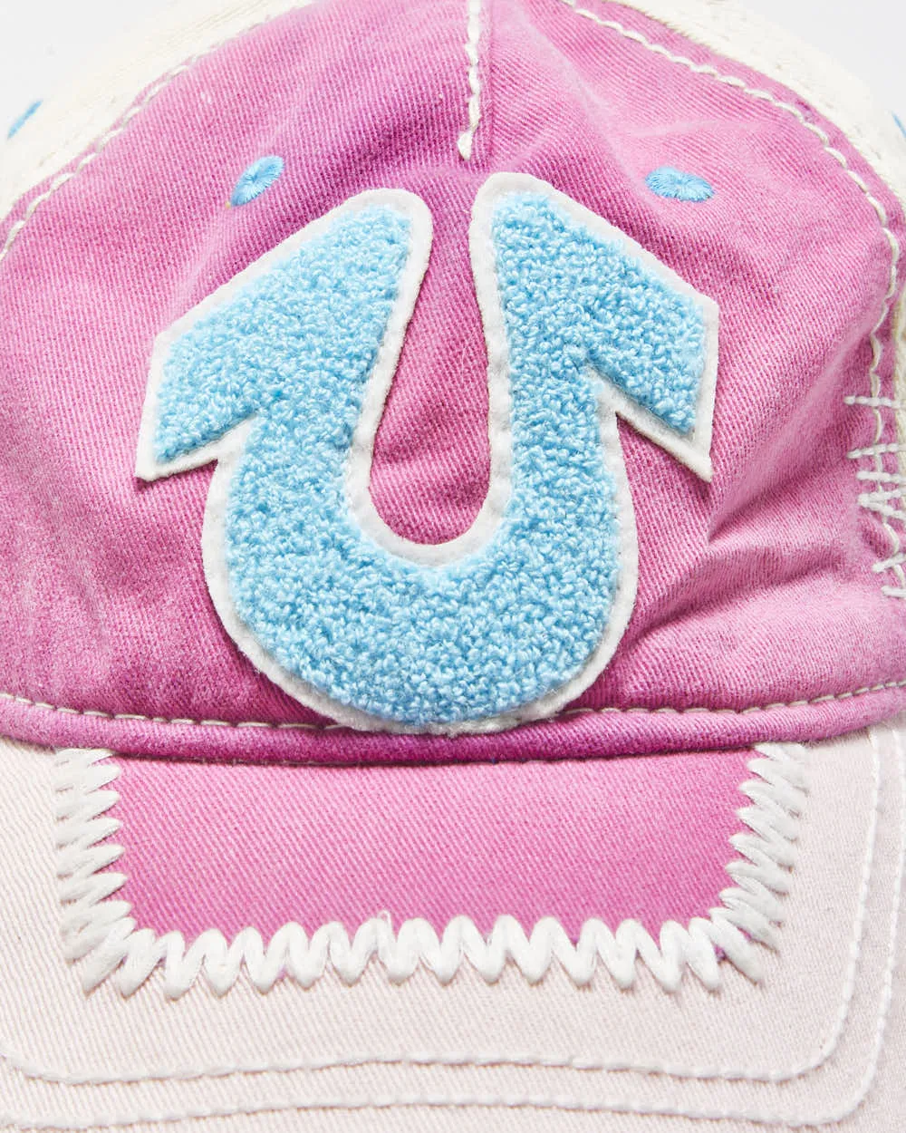 Vintage Y2K 00s True Religion Distressed Contrast Stitch Patch Canvas Baseball Cap - OS sold by Rokit product image thumbnail 3