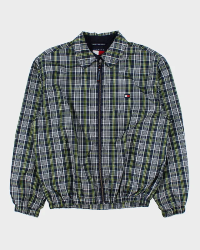 Vintage 1990s Tommy Hilfiger Tartan Plaid Shell Harrington Jacket - M made by Tommy Hilfiger