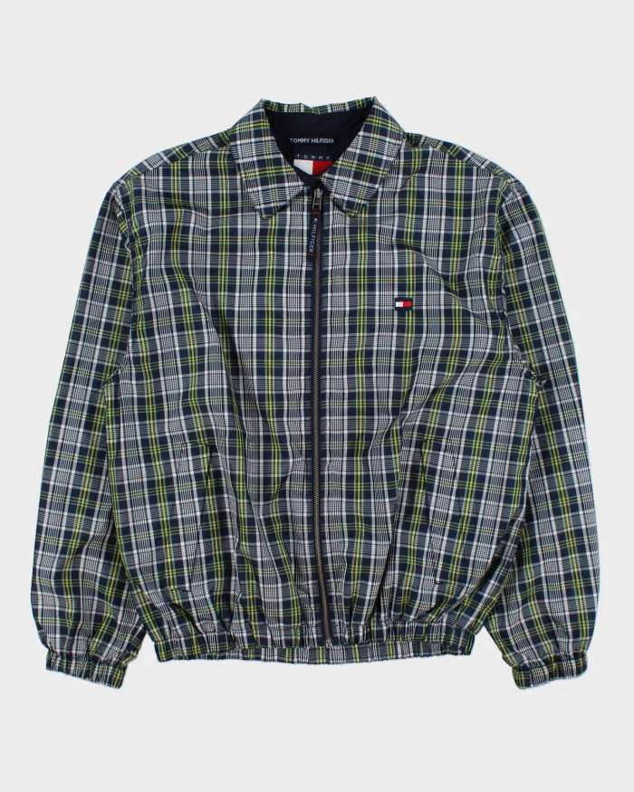 Vintage 1990s Tommy Hilfiger Tartan Plaid Shell Harrington Jacket - M sold by Rokit