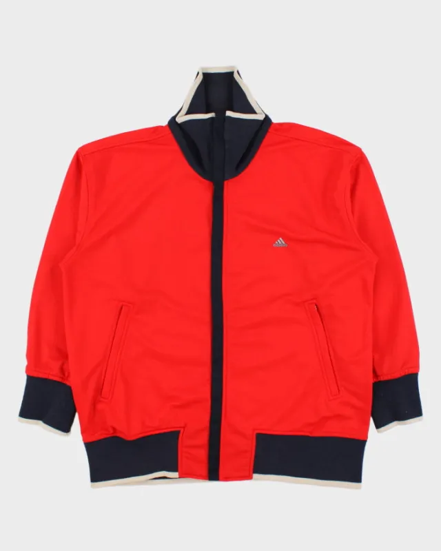 Vintage '02 Y2K Adidas Embroidered Spell-Out Funnel-Neck Track Jacket - XL made by Adidas