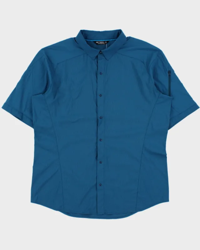 SS16 Arc'teryx 'Skyline' Teal Snap Button Short Sleeve Technical Shirt - L made by Arc'teryx