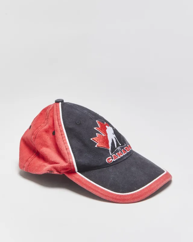 Vintage 2006 Y2K The Home Game Inc. Team Canada Ice Hockey Canvas Velcro Baseball Cap - S/M made by Rokit