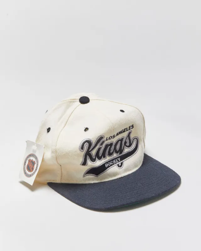 DSWT Vintage 1988 Starter Los Angeles Kings Pure Wool Leather Strap NHL Baseball Cap - OS made by Rokit