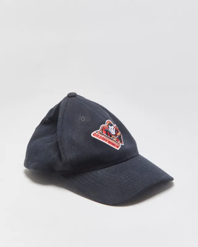 Vintage Y2K 00s CCM Calgary Hitmen WHL Embroidered Flex Fit Baseball Cap - OS made by CCM