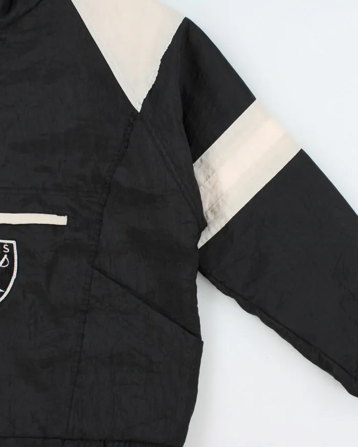 Vintage 1984 Shain Of Canada Official Team NFL Oakland Los Angeles Raiders Quilt Lined Quarter-Zip Shell Jacket - XL sold by Rokit product image thumbnail 3