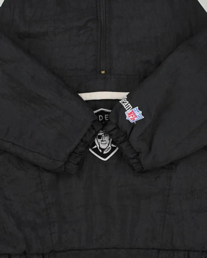 Vintage 1984 Shain Of Canada Official Team NFL Oakland Los Angeles Raiders Quilt Lined Quarter-Zip Shell Jacket - XL sold by Rokit product image thumbnail 4