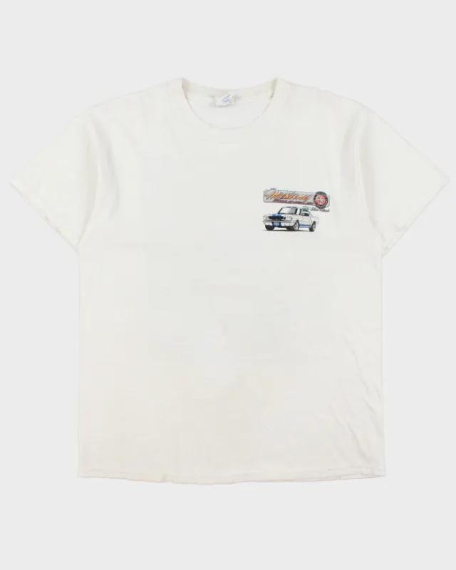 Vintage 2005 Ford Mustang Round Up 25th Anniversary Heavyweight Gildan Crewneck T-Shirt - L made by Rokit