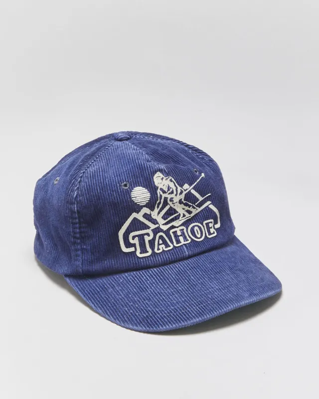 Vintage 1980s Lake Tahoe Corduroy Flat Brim Yupoong Snapback - OS made by Rokit