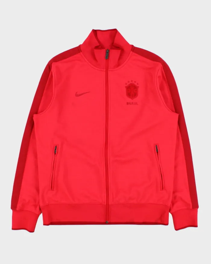 Vintage Nike (Red) Brasil CBF 2010 FIFA World Cup Football Track Jacket - L sold by Rokit