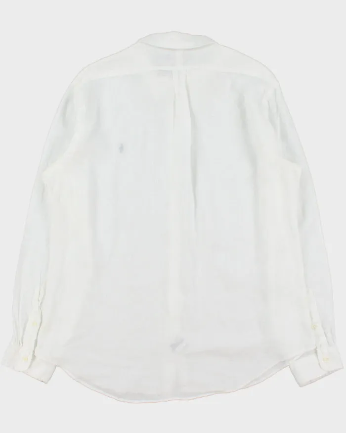 Vintage Ralph Lauren Ocean Wash Linen Slim Fit Long Sleeve Shirt - XXL sold by Rokit product image thumbnail 2