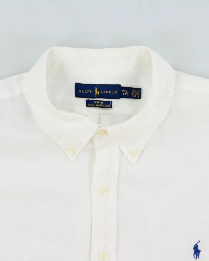 Vintage Ralph Lauren Ocean Wash Linen Slim Fit Long Sleeve Shirt - XXL sold by Rokit product image thumbnail 5