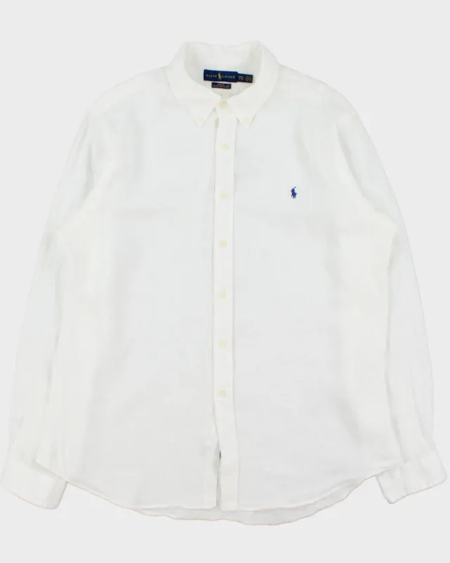 Vintage Ralph Lauren Ocean Wash Linen Slim Fit Long Sleeve Shirt - XXL made by Ralph Lauren