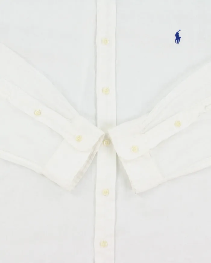 Vintage Ralph Lauren Ocean Wash Linen Slim Fit Long Sleeve Shirt - XXL sold by Rokit product image thumbnail 4