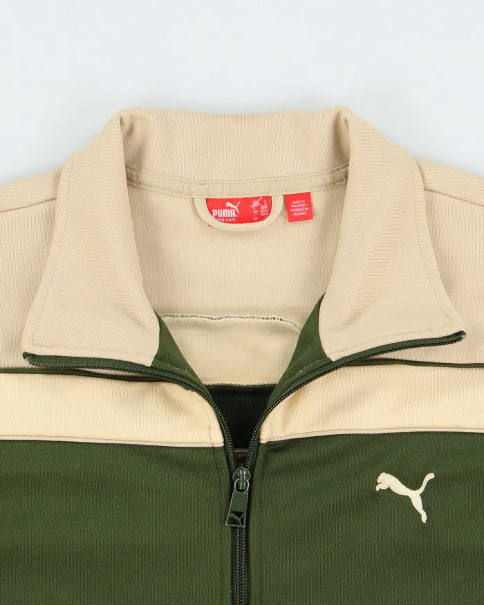 Vintage Y2K 00s Puma Forest Green Striped Embroidered Funnel-Neck Track Jacket - L sold by Rokit product image thumbnail 5