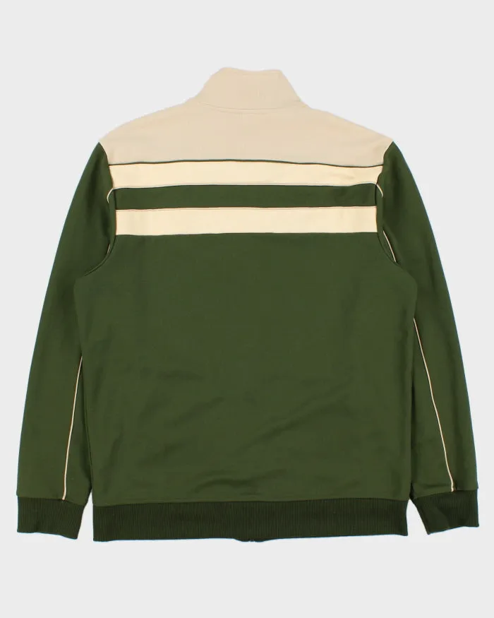 Vintage Y2K 00s Puma Forest Green Striped Embroidered Funnel-Neck Track Jacket - L sold by Rokit product image thumbnail 2