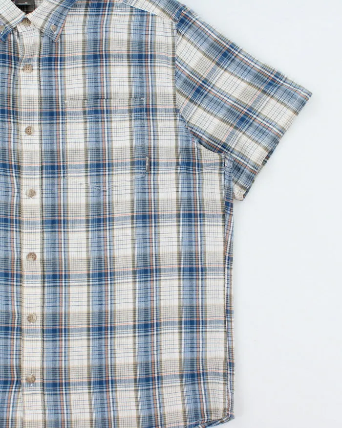 Vintage Eddie Bauer Plaid Linen-Look Cotton Classic Fit Short Sleeve Shirt - XL sold by Rokit product image thumbnail 3