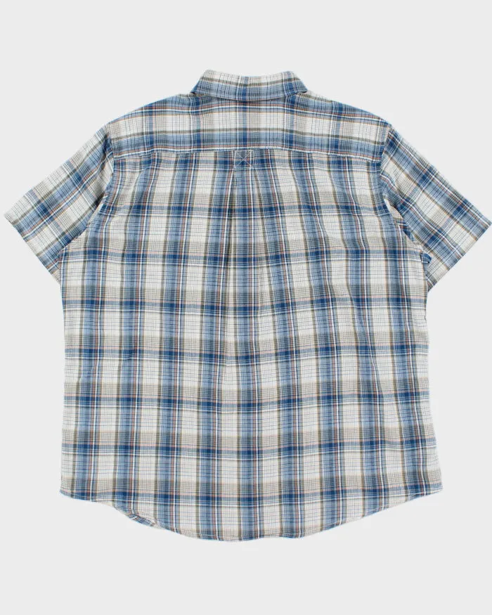 Vintage Eddie Bauer Plaid Linen-Look Cotton Classic Fit Short Sleeve Shirt - XL sold by Rokit product image thumbnail 2
