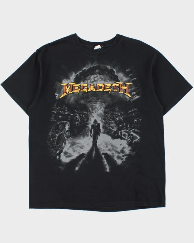 Vintage 2011 Megadeth Atomic Bomb Heavyweight Anvil Crewneck T-Shirt - XL made by Rokit