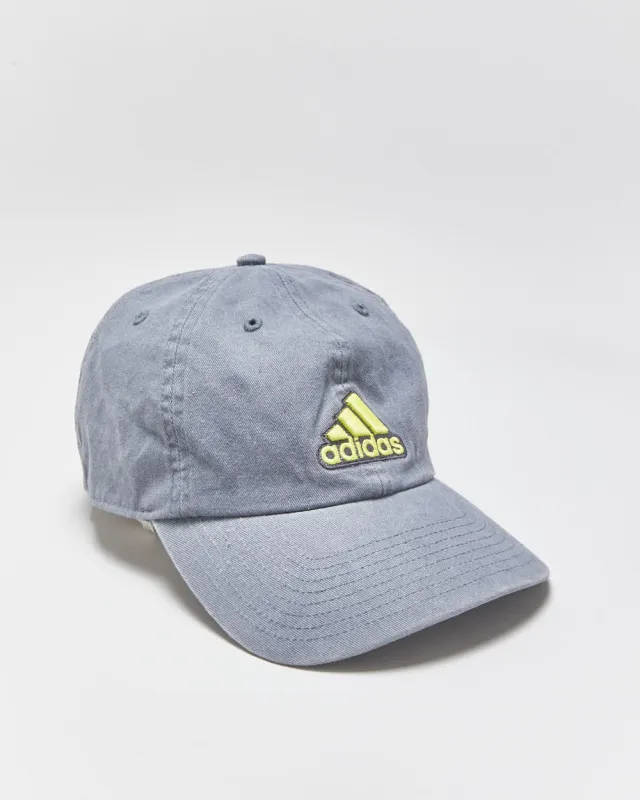 Vintage Y2K 00s Adidas Neon Logo Canvas Climalite Baseball Cap - OS made by Adidas