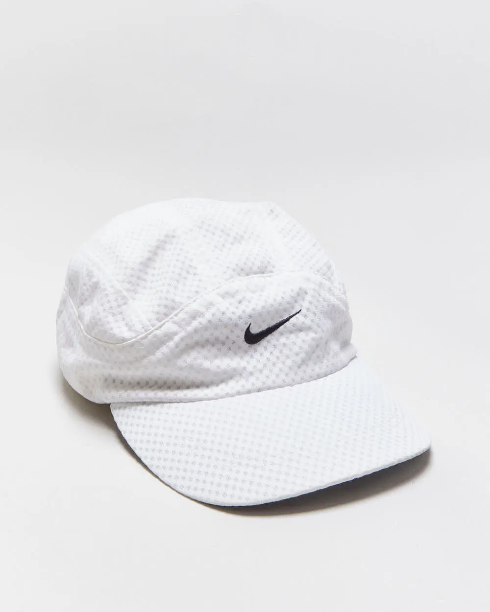 Vintage '2000 Y2K Nike Mesh Shell Curve Brim 5 Panel Tech Cap - M sold by Rokit