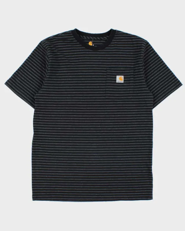 Vintage Carhartt Heavyweight Striped Original Fit Crewneck Pocket T-Shirt - M made by Carhartt