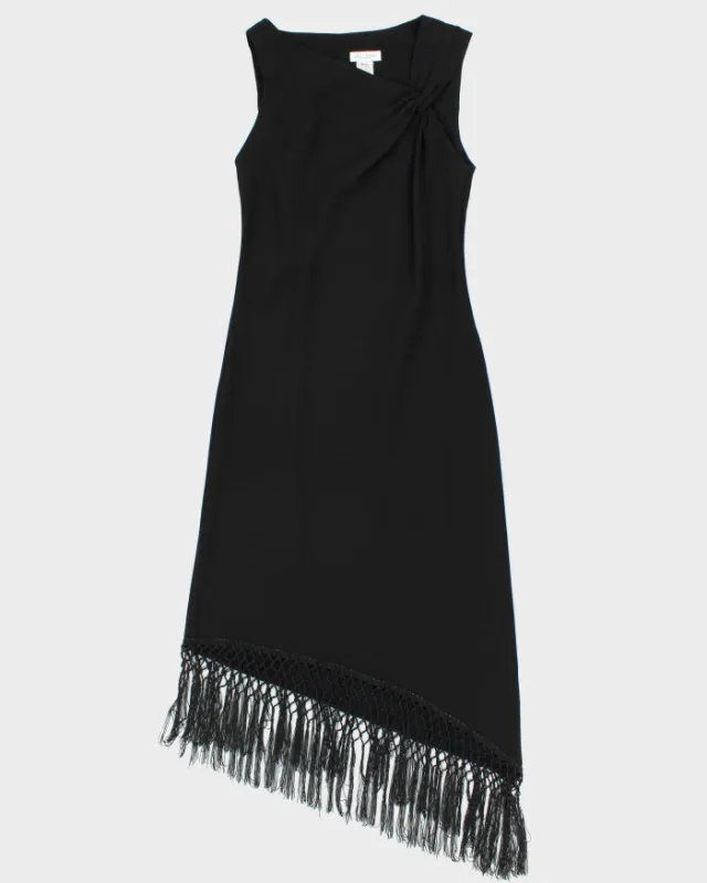 Vintage 1990s Bellessa Asymmetric Tassel Hem dress - S made by Rokit