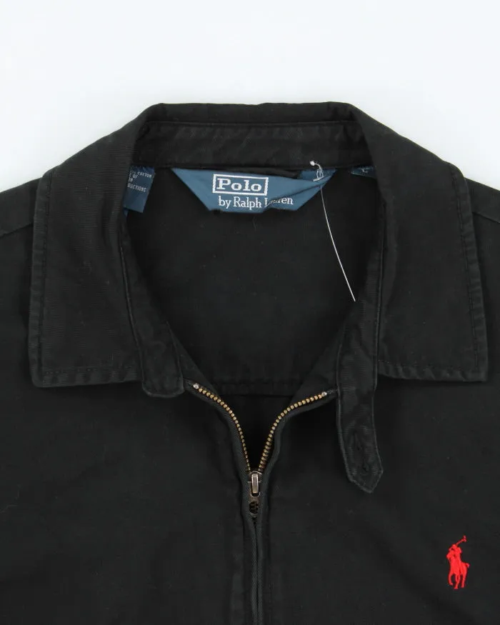 Vintage Y2K 00s Polo Ralph Lauren Black Canvas Twill Harrington Jacket - L sold by Rokit product image thumbnail 5