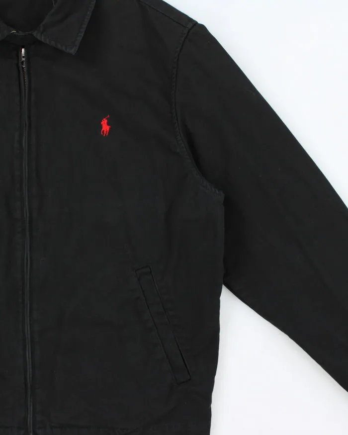 Vintage Y2K 00s Polo Ralph Lauren Black Canvas Twill Harrington Jacket - L sold by Rokit product image thumbnail 3