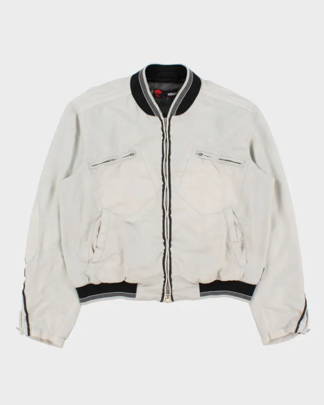 Vintage Y2K 00s Versace Sport Contrast Stitch Shell Cafe Racer Moto Jacket - L made by Versace