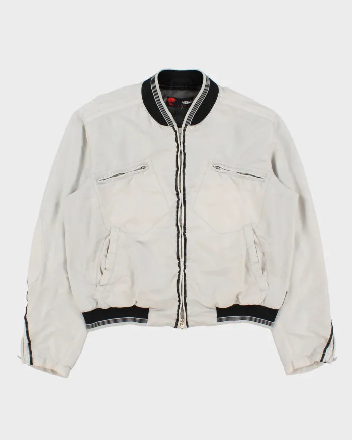 Vintage Y2K 00s Versace Sport Contrast Stitch Shell Cafe Racer Moto Jacket - L sold by Rokit