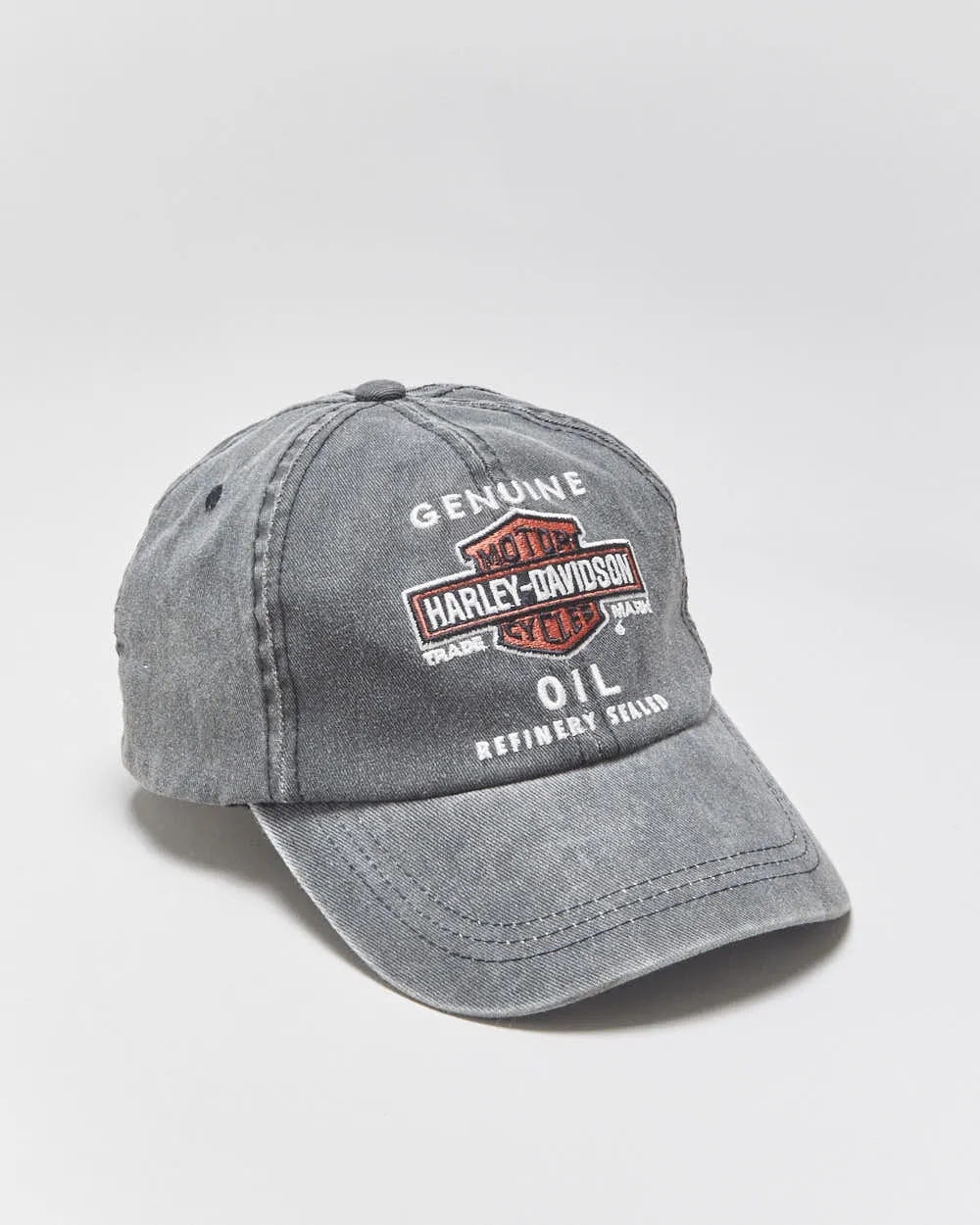 Vintage Harley Davidson Cancun Mexico Canvas Flex Fit Denim Baseball Cap - L/XL sold by Rokit