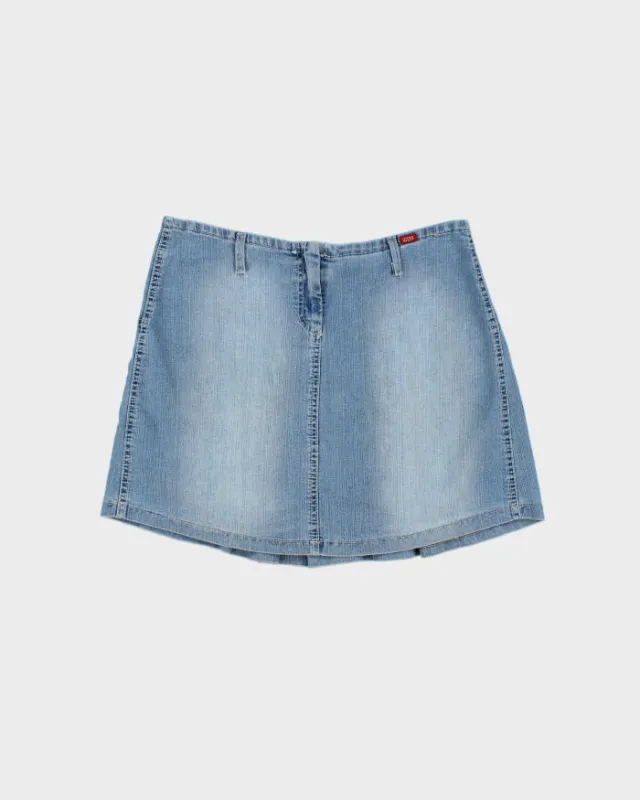 Vintage Y2K 2000s Miss Sixty Pleated Back Lightweight Denim Mini Skirt - S made by Rokit