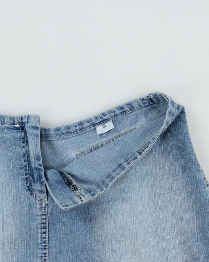 Vintage Y2K 2000s Miss Sixty Pleated Back Lightweight Denim Mini Skirt - S sold by Rokit product image thumbnail 5