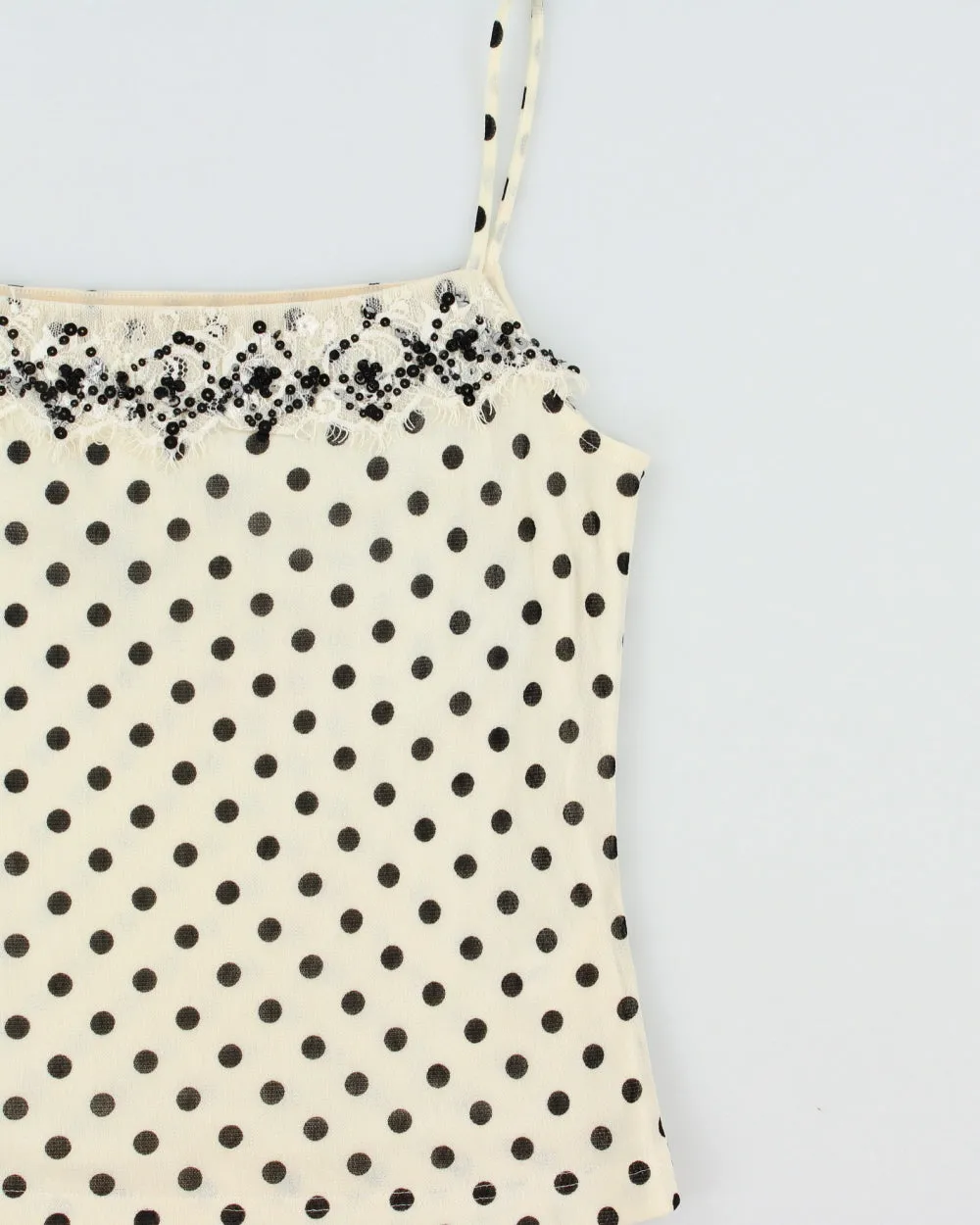 Vintage Y2K 2000s Girdear Polka Dot Double Mesh Beaded Cami - S sold by Rokit product image thumbnail 3