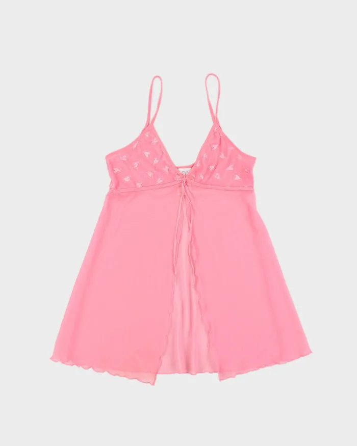 Vintage 1990s La Senza Mesh Split Front Cami Top - M sold by Rokit