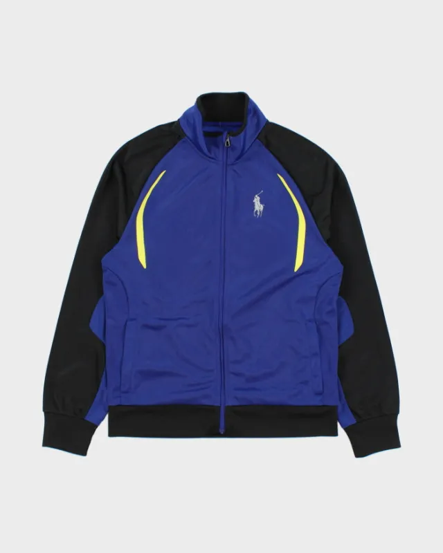 Vintage Y2K 00s Polo Ralph Lauren Women's Large Pony Funnel-Neck Tech Track Jacket - L made by Ralph Lauren