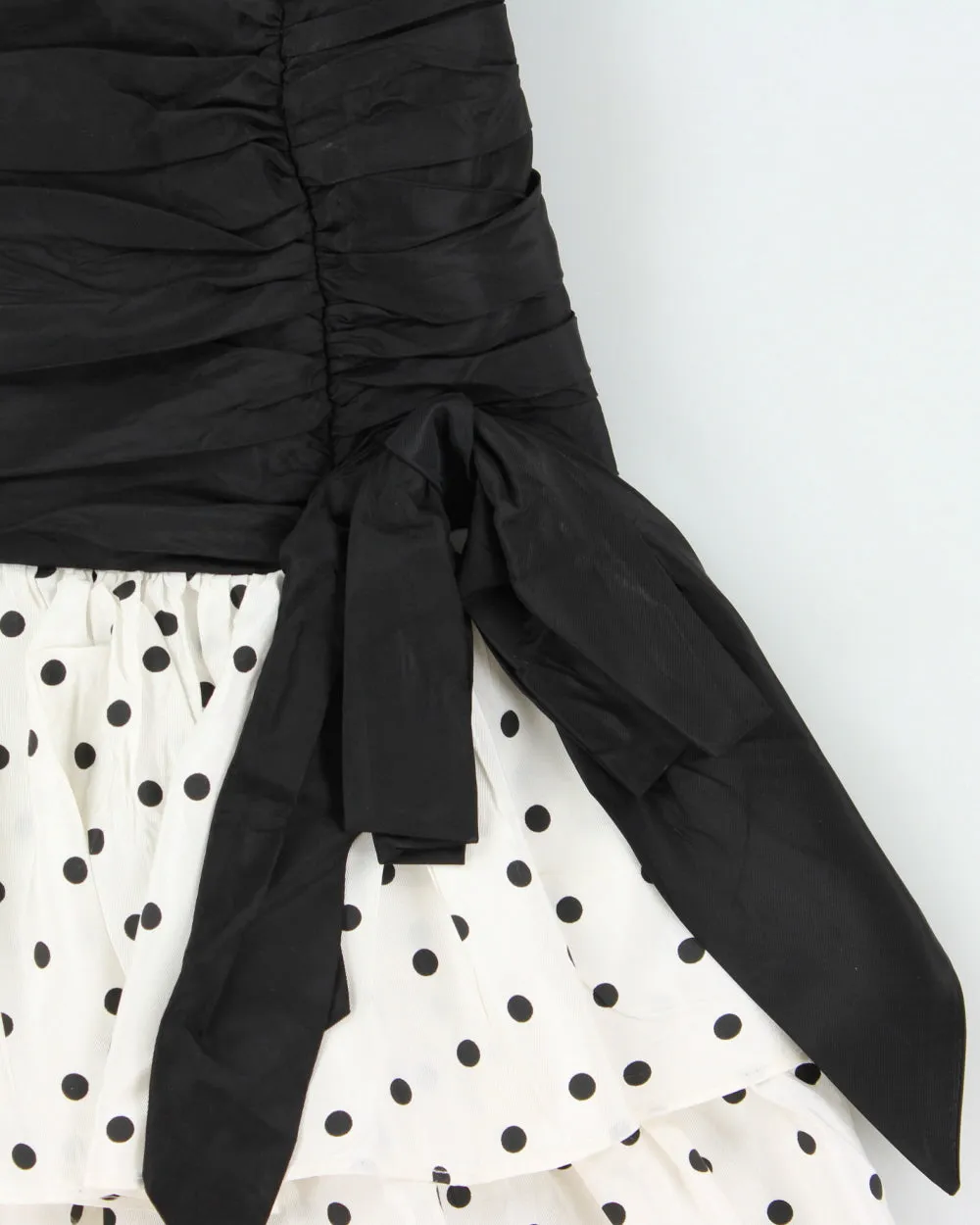 Vintage 1980s Positively Ellyn Union Made In USA Polka Dot Tired Ruched Waist Dress - S sold by Rokit product image thumbnail 4