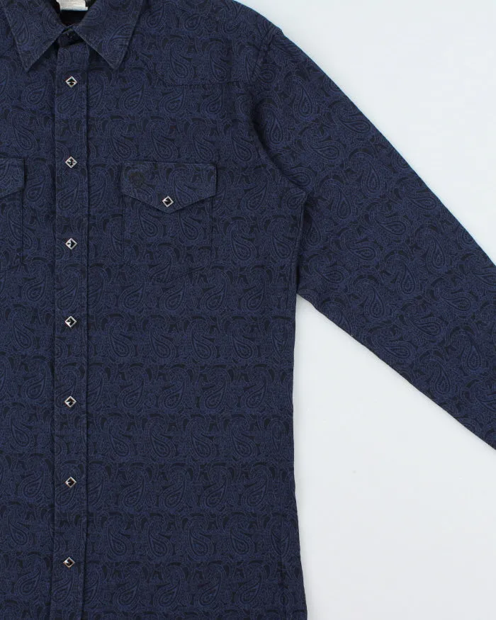 Vintage Wrangler 'George Strait Troubadour Collection' Diamond Snap Button Long Sleeve Paisley Western Shirt - L sold by Rokit product image thumbnail 3