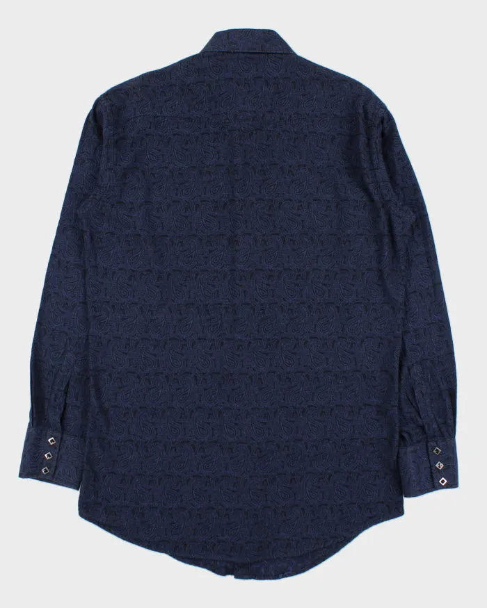 Vintage Wrangler 'George Strait Troubadour Collection' Diamond Snap Button Long Sleeve Paisley Western Shirt - L sold by Rokit product image thumbnail 2