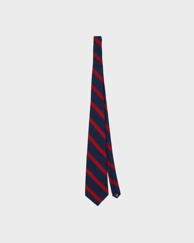 Vintage Y2K 00s Polo Ralph Lauren Striped Hand Made In USA Silk Prep Tie made by Ralph Lauren