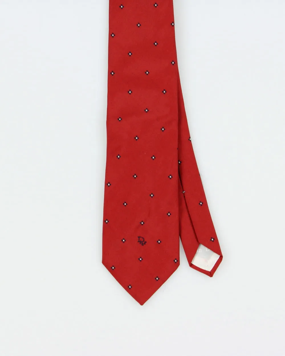 Vintage 1970s Christian Dior Embroidered Monogram Made In USA Silk Blend Tie sold by Rokit product image thumbnail 2