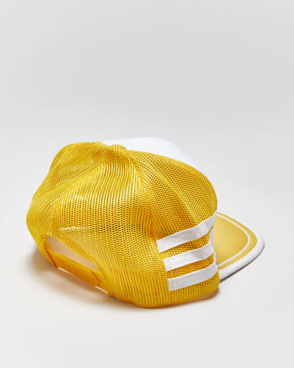 Vintage 1980s Lucerne Foods Calgary Striped Patch Flat Brim Trucker Hat - OS sold by Rokit product image thumbnail 2