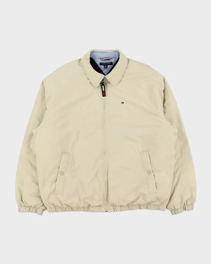 Vintage Tommy Hilfiger Classic Beige Primaloft Puffer Harrington Jacket - XXL sold by Rokit