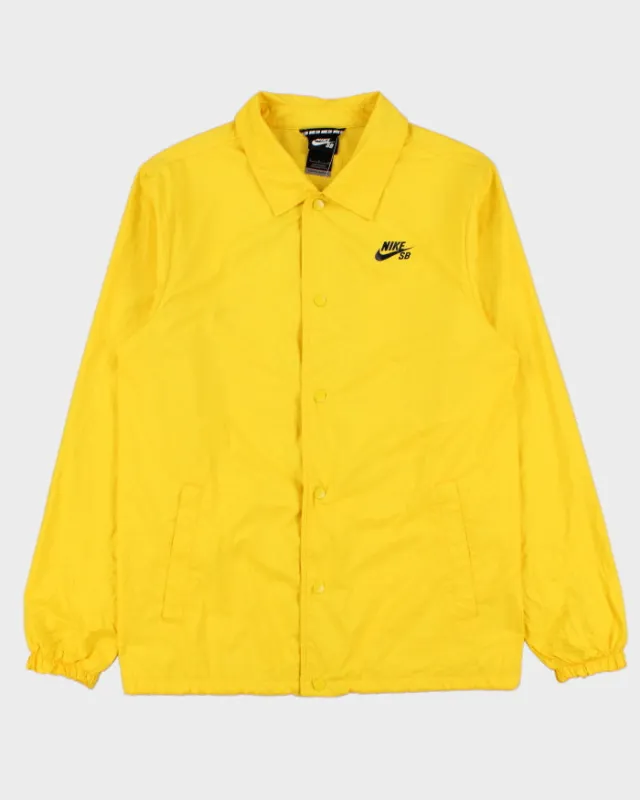 Vintage Nike SB Yellow Softshell Skateboarding Coach Jacket - S made by Nike